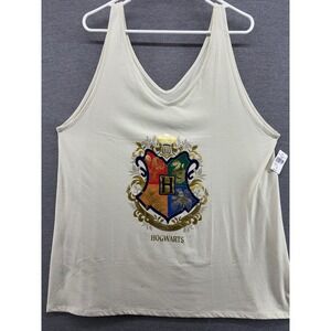 Hogwarts Harry Potter Tank Top Graphic Spell Crest Logo New Adult Size 2XL
